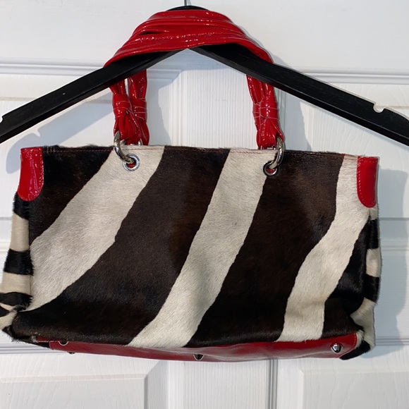 CEONI PIERO Leather Zebra Print Purse - Picture 2 of 12